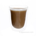 Tasse d&#39;eau de café de thé en verre clair de borosilicate